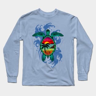 Sea Turtle in Paradise Long Sleeve T-Shirt